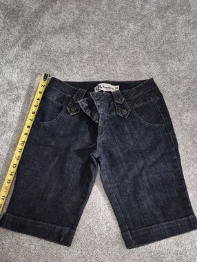 Boom Boom Jeans Dark Blue Cropped Denim Shorts